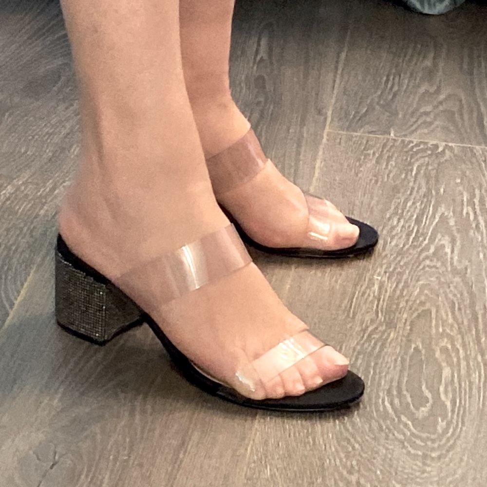 SCHUTZ shoes, rhinestones heel